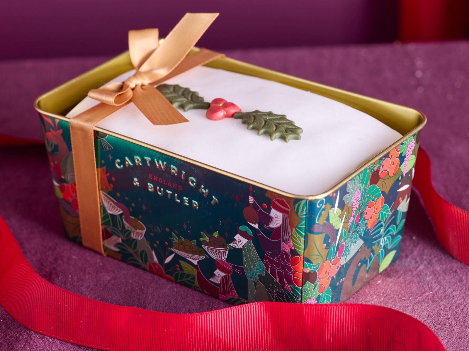 Merry Christmas Iced Fruit Loaf Cake