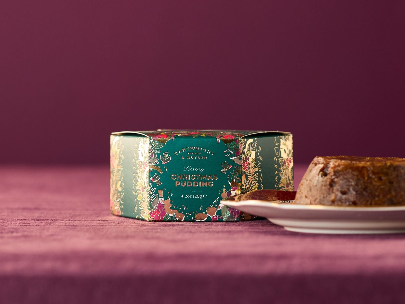 Merry Christmas Pudding in carton