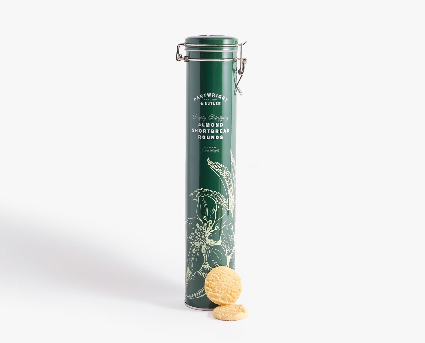 Almond Shortbread Rounds in Tin