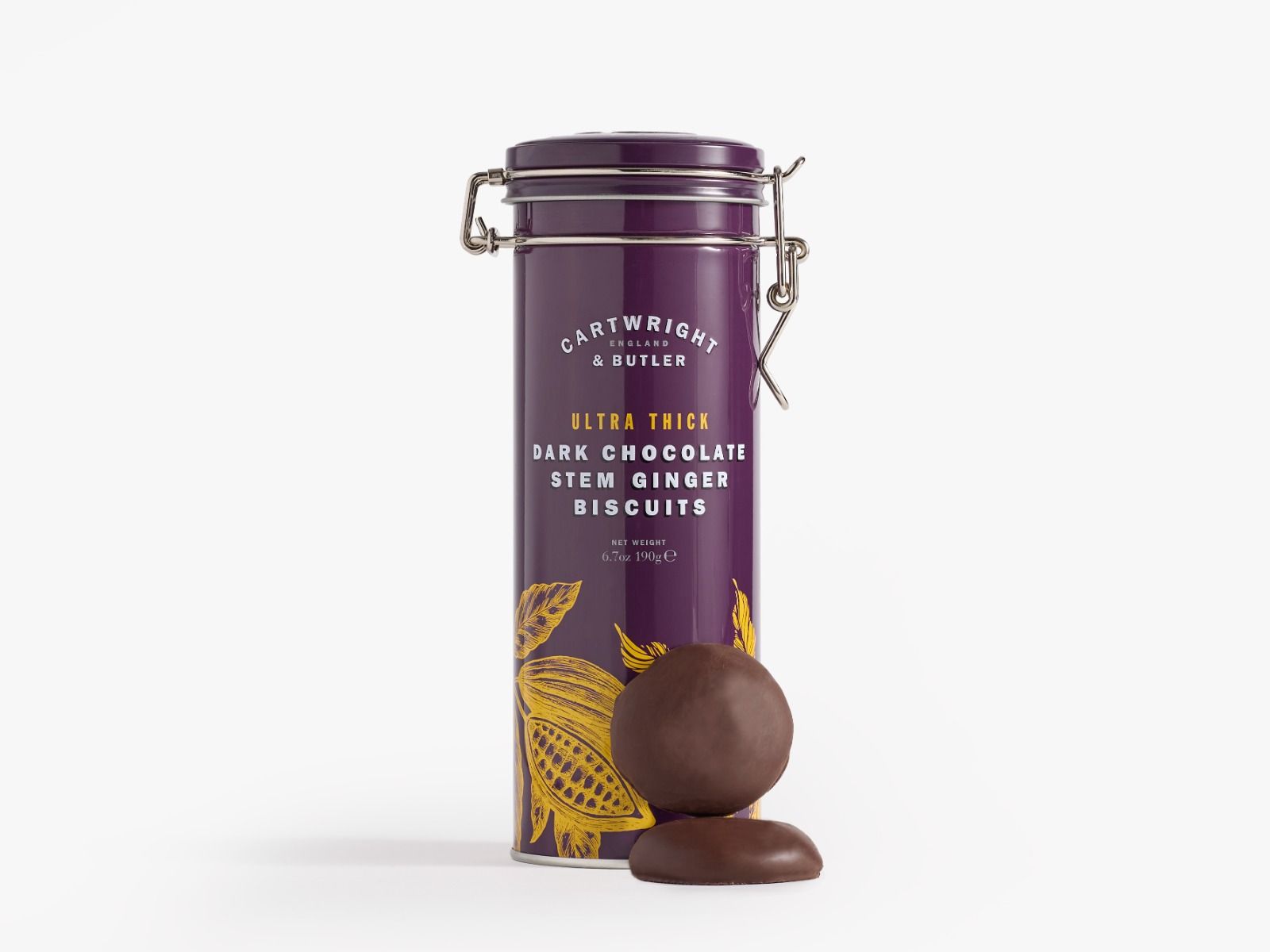 Ultra Thick Dark Chocolate Stem Ginger Biscuits