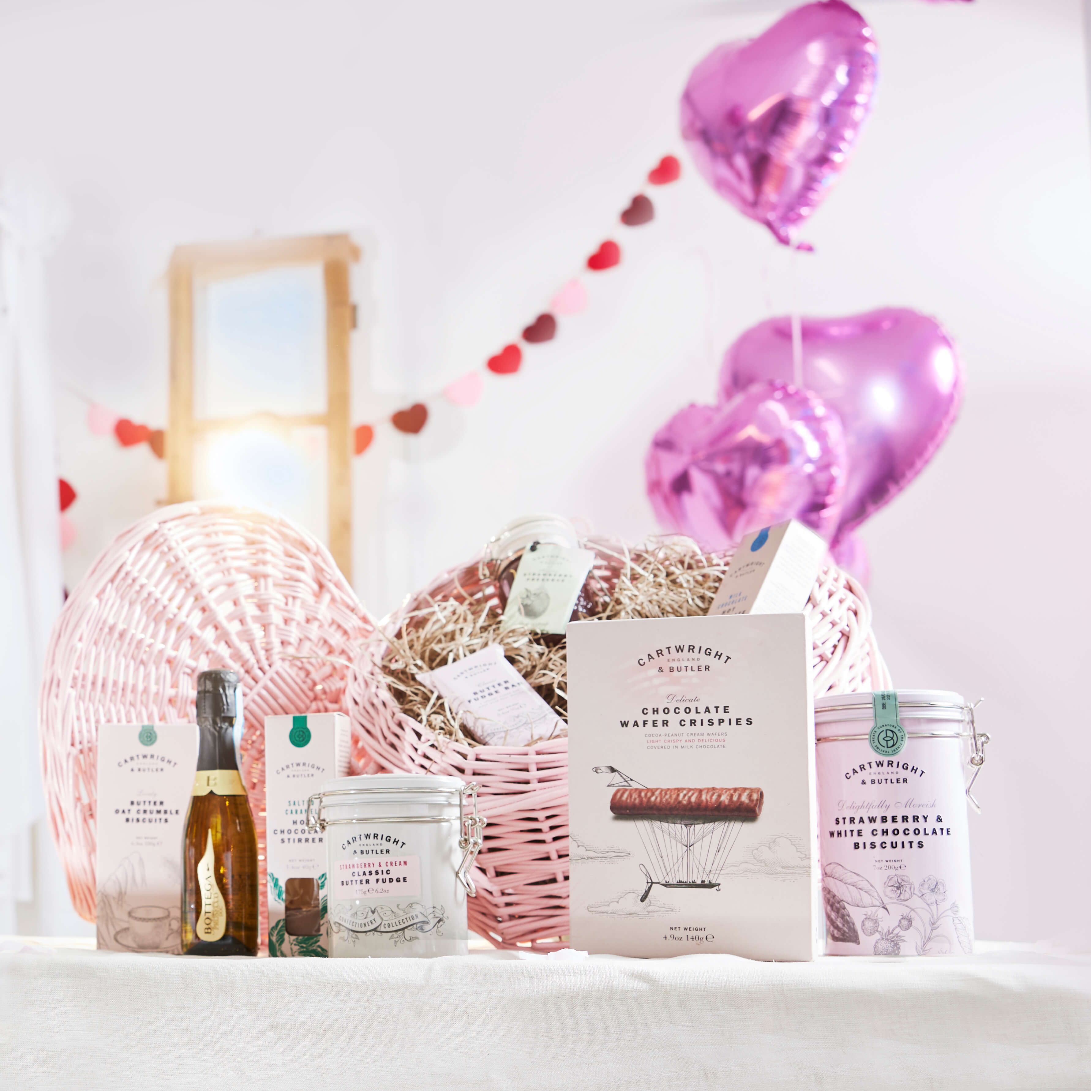 Valentines Day Hamper with Balloons