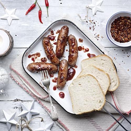  Cranberry & Chilli Glazed Sausages