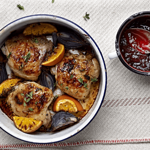 Cranberry Orange Chicken Tray Bake