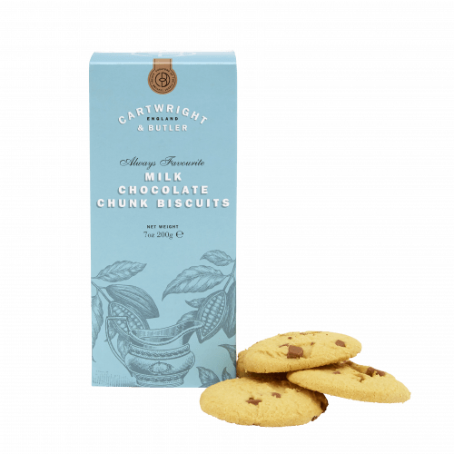 Milk Chocolate Chunk Biscuits in Carton