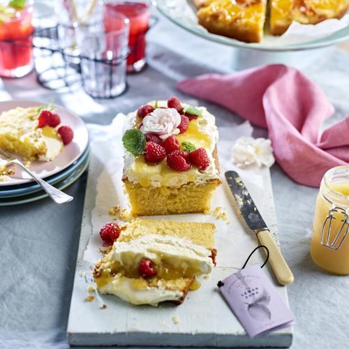 Lemon & Raspberry Polenta Cake 