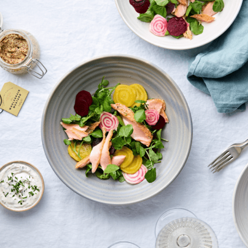 Gin Cured Salmon Salad