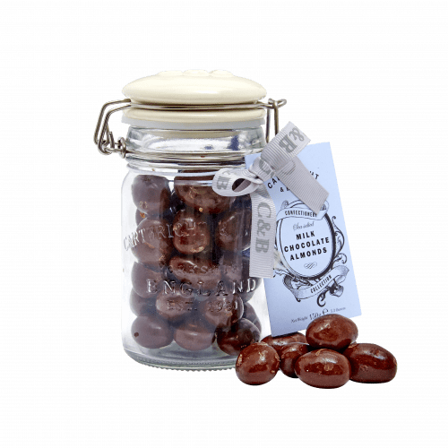 Milk Chocolate Almonds in Jar 