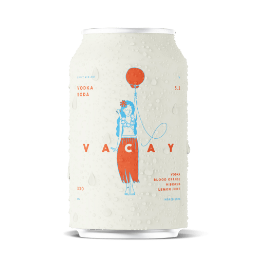 Vacay Drinks - Blood Orange & Hibiscus Vodka Soda