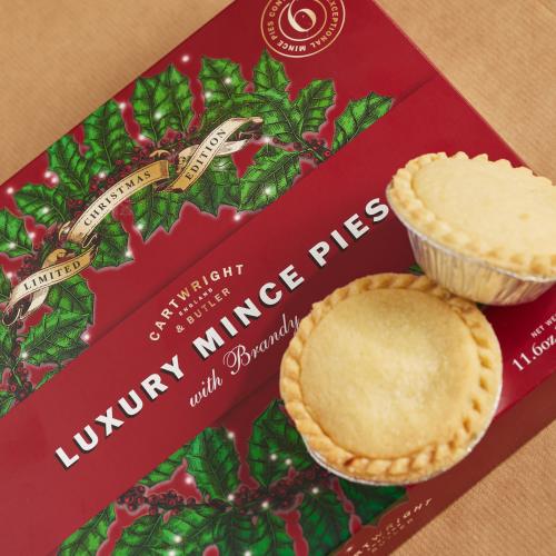 Luxury Mince pies with brandy 330g