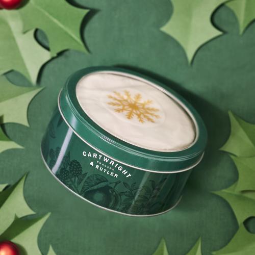 Iced Christmas Cake in Round Tin