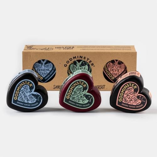 Godminster Triple Cheddar Heart Shaped Cheese Collection