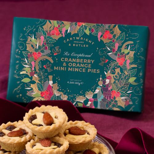 Merry Christmas - Cranberry & Orange Mini Mince Pies in Carton