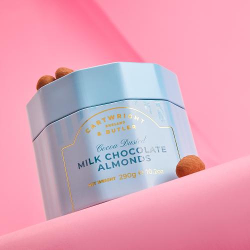 Cocoa Dusted Milk Chocolate Almonds