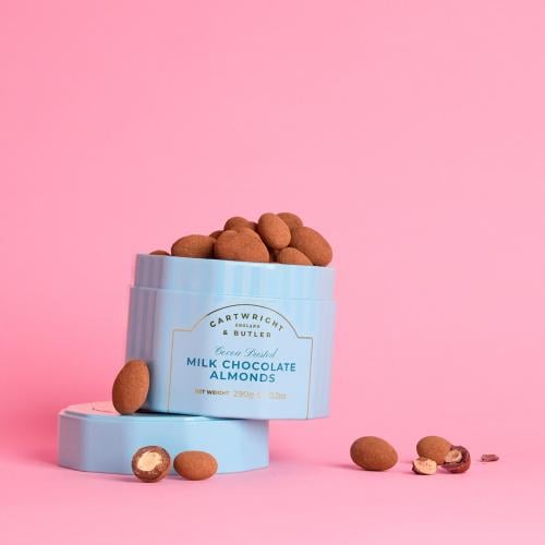 Cocoa Dusted Milk Chocolate Almonds