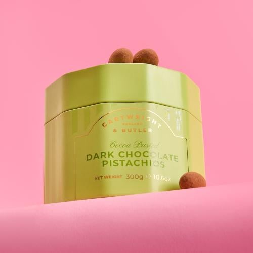 Cocoa Dusted Dark Chocolate Pistachios