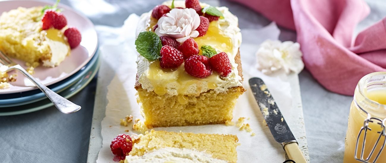 Lemon & Raspberry Polenta Cake IMAGE