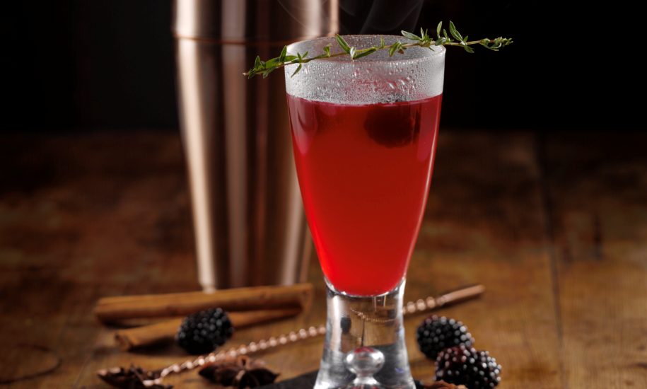 Mulled Apple, Ginger & Blackberry Cocktail IMAGE