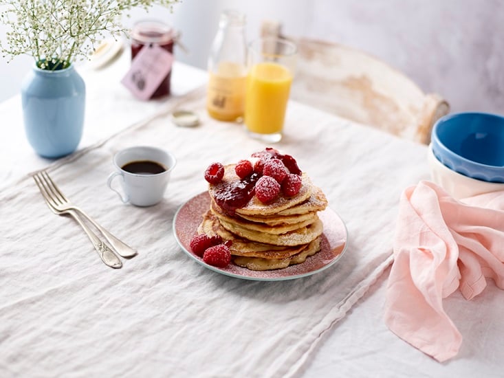 Raspberry & Ricotta Pancakes IMAGE
