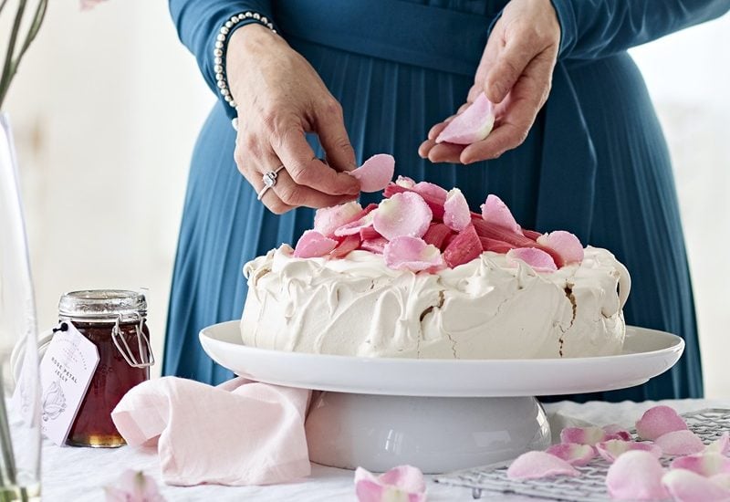 Rhubarb & Rose Pavlova IMAGE